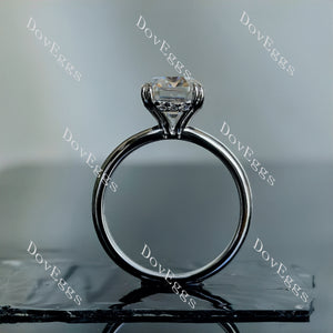 Doveggs elongated krupp cut moissanite engagement ring