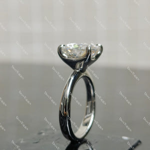(size 5) Doveggs sterling silver 4ct cushion moissanite engagement ring