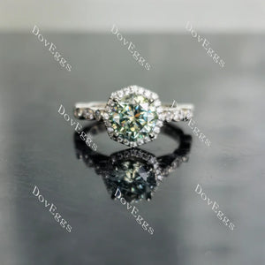 DovEggs halo engagement ring semi-mount only(Exclusively to DovEggs Stones)