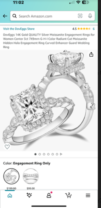 Price match Amazon ring for ilkananette@me.com