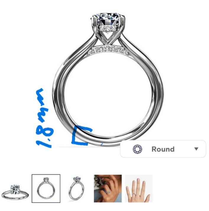 Customization  for 1.63ct cushion stone