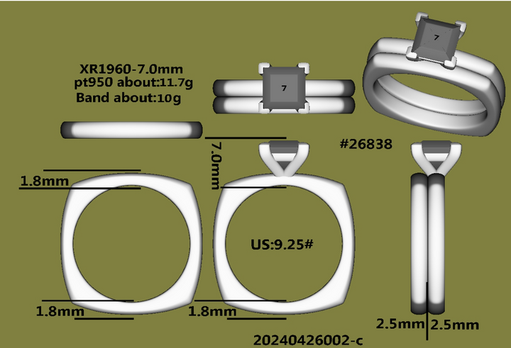 Same wedding band of 26838