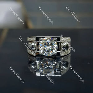 Debbie's Man pave engagement ring semi-mount only(Exclusively to DovEggs Stones)
