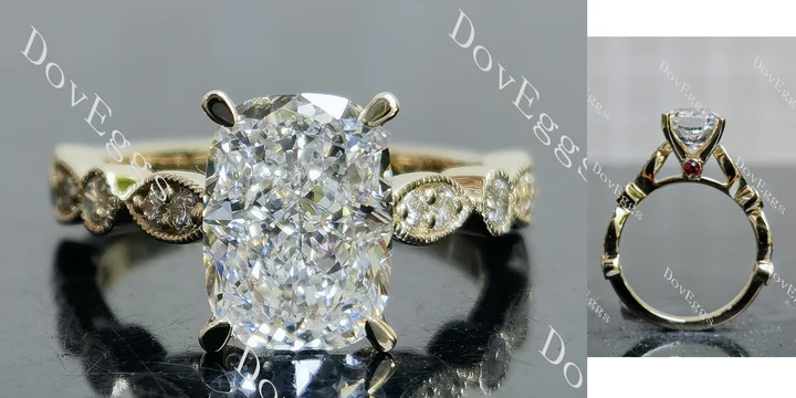 Doveggs pave engagement ring semi-mount only(Exclusively to DovEggs Stones) - DovEggs-Seattle