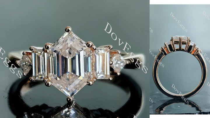 Doveggs side stones engagement ring semi-mount only(Exclusively to DovEggs Stones) - DovEggs-Seattle