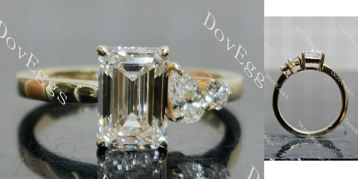 Doveggs three stones eternity engagement ring semi-mount only(Exclusively to DovEggs Stones) - DovEggs-Seattle