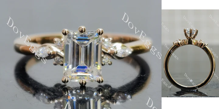 Doveggs side stones eternity engagement ring semi-mount only(Exclusively to DovEggs Stones) - DovEggs-Seattle
