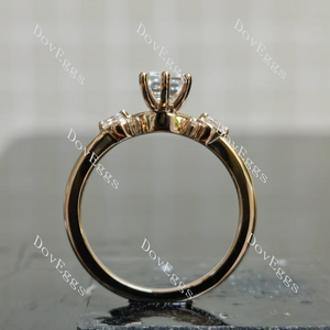 Doveggs side stones eternity engagement ring semi-mount only(Exclusively to DovEggs Stones)
