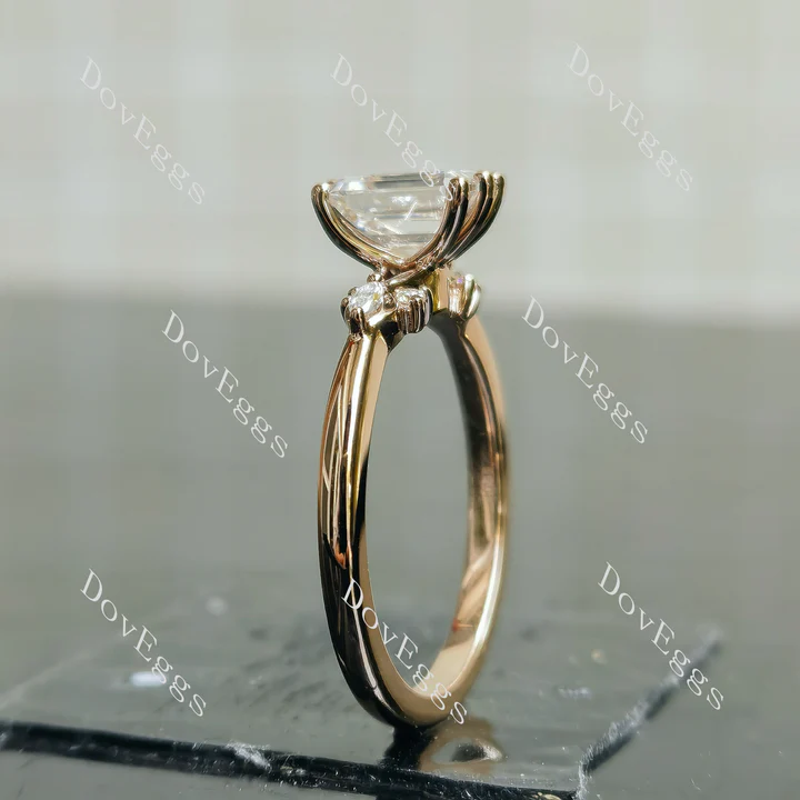 Doveggs side stones eternity engagement ring semi-mount only(Exclusively to DovEggs Stones)