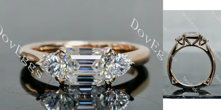 Doveggs three-stones eternity engagement ring semi-mount only(Exclusively to DovEggs Stones) - DovEggs-Seattle