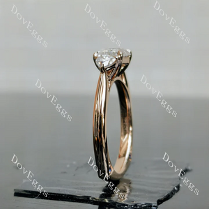 Doveggs three-stones eternity engagement ring semi-mount only(Exclusively to DovEggs Stones)
