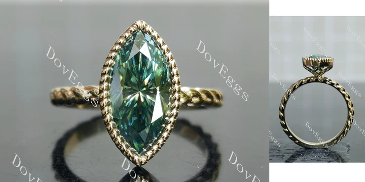 Doveggs bezel solitaire engagement ring semi-mount only(Exclusively to DovEggs Stones) - DovEggs-Seattle