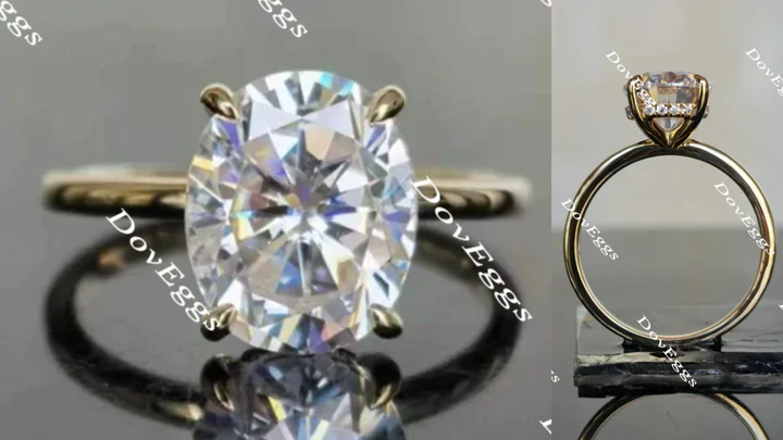 Doveggs hidden halo engagement ring semi-mount only(Exclusively to DovEggs Stones) - DovEggs-Seattle