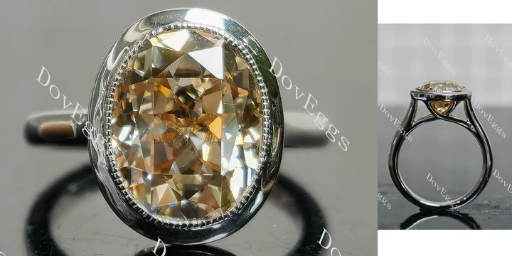 Doveggs bezel solitaire engagement ring semi-mount only(Exclusively to DovEggs Stones) - DovEggs-Seattle