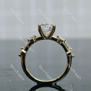 Doveggs side stones engagement ring semi-mount only(Exclusively to DovEggs Stones)