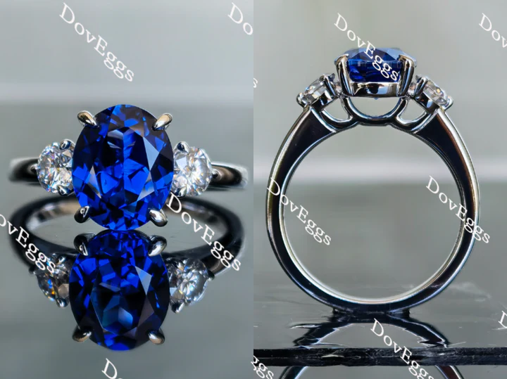 Doveggs three-stones engagement ring semi-mount only(Exclusively to DovEggs Stones) - DovEggs-Seattle