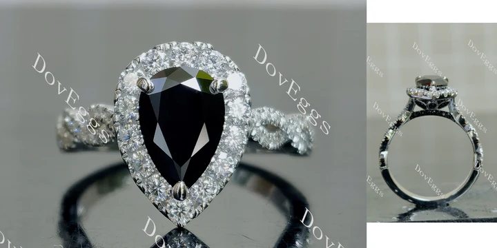 Doveggs pave halo engagement ring semi-mount only(Exclusively to DovEggs Stones) - DovEggs-Seattle