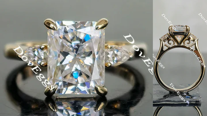 Doveggs vintage three-stones engagement ring semi-mount only(Exclusively to DovEggs Stones) - DovEggs-Seattle