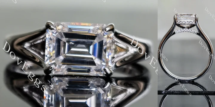 Doveggs split shanks engagement ring only semi-mount only(Exclusively to DovEggs Stones) - DovEggs-Seattle