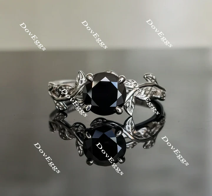 DovEggs flower art deco solitaire engagement ring only semi-mount only(Exclusively to DovEggs Stones) - DovEggs-Seattle