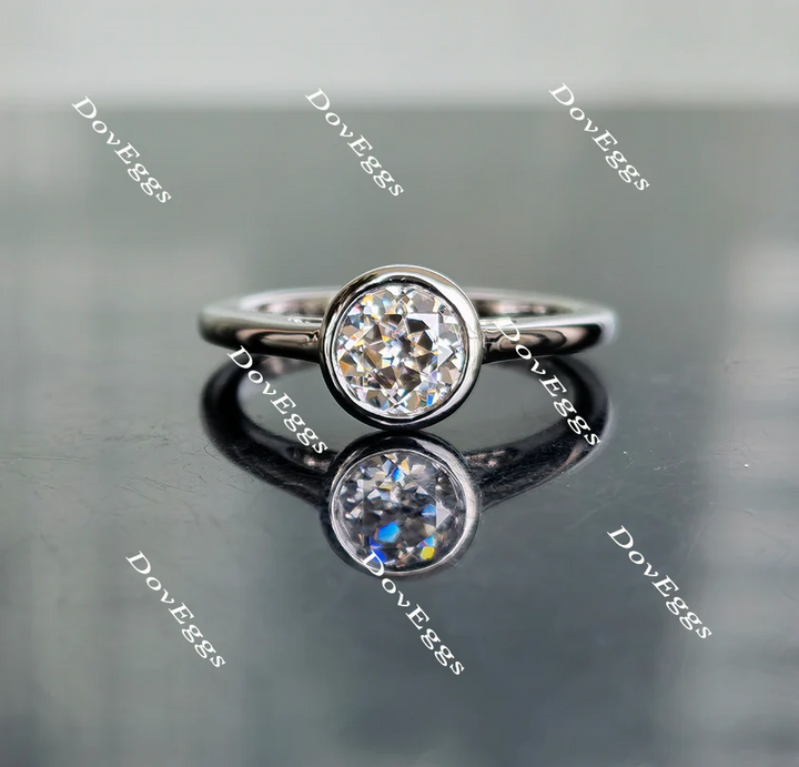 Doveggs bezel solitaire engagement ring only semi-mount only(Exclusively to DovEggs Stones) - DovEggs-Seattle