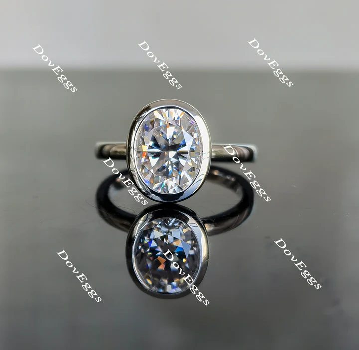 Wendyann's bezel setting solitaire engagement ring only semi-mount only(Exclusively to DovEggs Stones) - DovEggs-Seattle