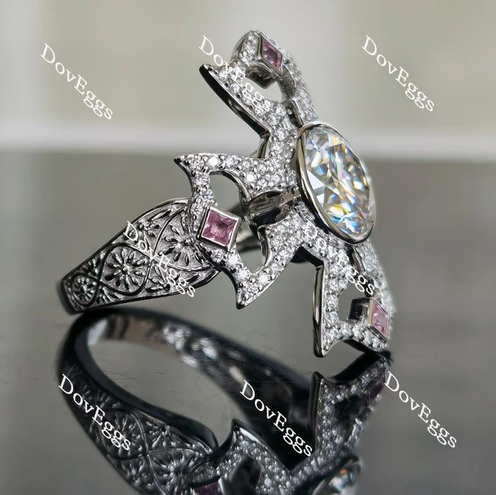 A Cross for CCG vintage engagement ring only semi-mount only(Exclusively to DovEggs Stones)