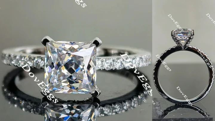 Doveggs pave engagement ring only semi-mount only(Exclusively to DovEggs Stones)