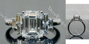 DovEggs side stones engagement ring semi-mount only(Exclusively to DovEggs Stones)