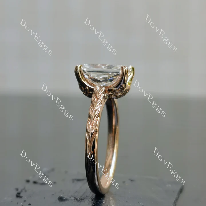 Brayleigh carved solitaire engagement ring only semi-mount only(Exclusively to DovEggs Stones)