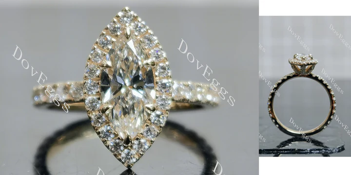 DovEggs vintage halo eternity engagement ring semi-mount only(Exclusively to DovEggs Stones) - DovEggs-Seattle
