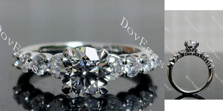 Doveggs pave engagement ring semi-mount only(Exclusively to DovEggs Stones)