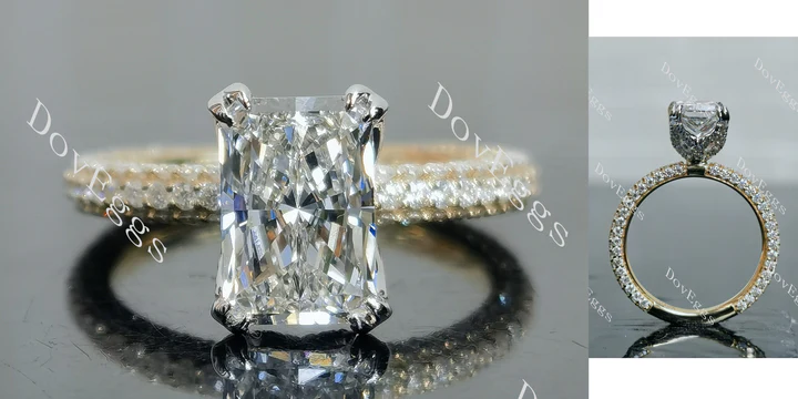 My promise pave 3/4 eternity engagement ring semi-mount only(Exclusively to DovEggs Stones)