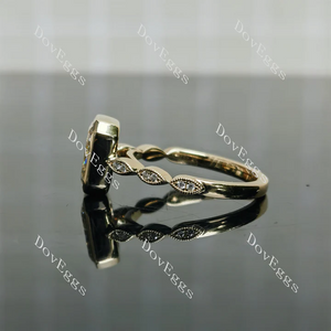 Doveggs bezel vintage engagement ring semi-mount only(Exclusively to DovEggs Stones)