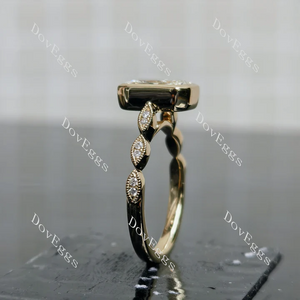 Doveggs bezel vintage engagement ring semi-mount only(Exclusively to DovEggs Stones)