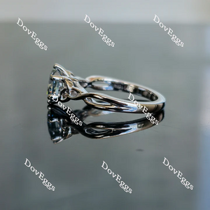 Doveggs hollow out band solitaire engagement ring semi-mount only(Exclusively to DovEggs Stones)