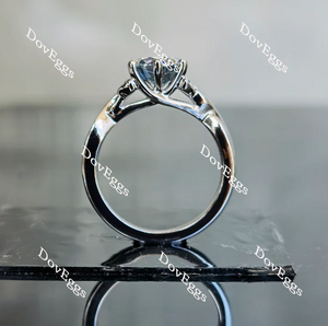 Doveggs hollow out band solitaire engagement ring semi-mount only(Exclusively to DovEggs Stones)