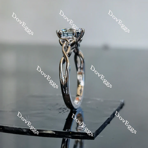 Doveggs hollow out band solitaire engagement ring semi-mount only(Exclusively to DovEggs Stones)