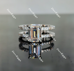 Doveggs pave eternity engagement ring semi-mount only(Exclusively to DovEggs Stones)