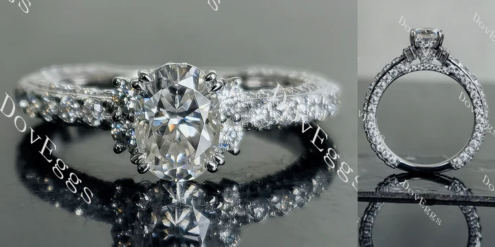 DovEggs vintage pave halo engagement ring only semi-mount only(Exclusively to DovEggs Stones) - DovEggs-Seattle