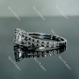 Doveggs split shank pave engagement ring only semi-mount only(Exclusively to DovEggs Stones)