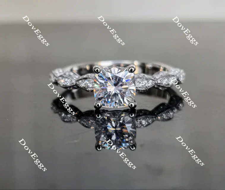 Doveggs pave engagement ring only semi-mount only(Exclusively to DovEggs Stones)