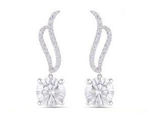 Doveggs drop & dangle earrings only semi-mount (Exclusively to DovEggs Stones)