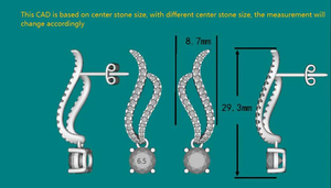 Doveggs drop & dangle earrings only semi-mount (Exclusively to DovEggs Stones)