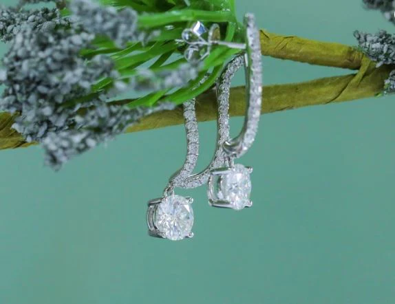 Doveggs drop & dangle earrings only semi-mount (Exclusively to DovEggs Stones)