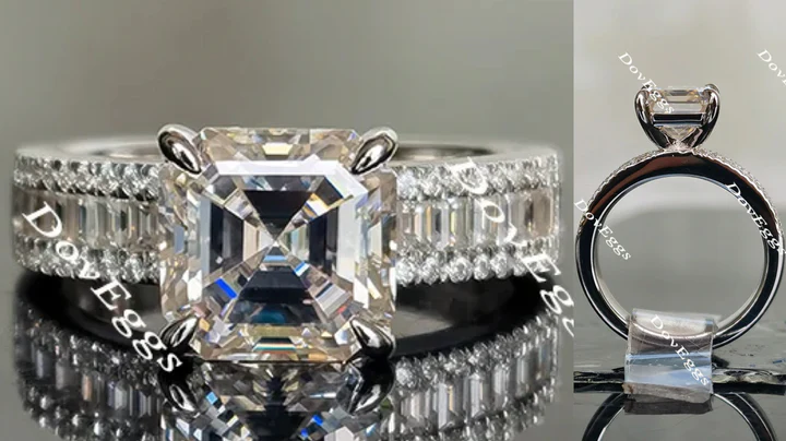 Doveggs half eternity channel set pave engagement ring only semi-mount only(Exclusively to DovEggs Stones) - DovEggs-Seattle