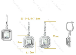 Doveggs bezel halo earrings only semi-mount (Exclusively to DovEggs Stones)
