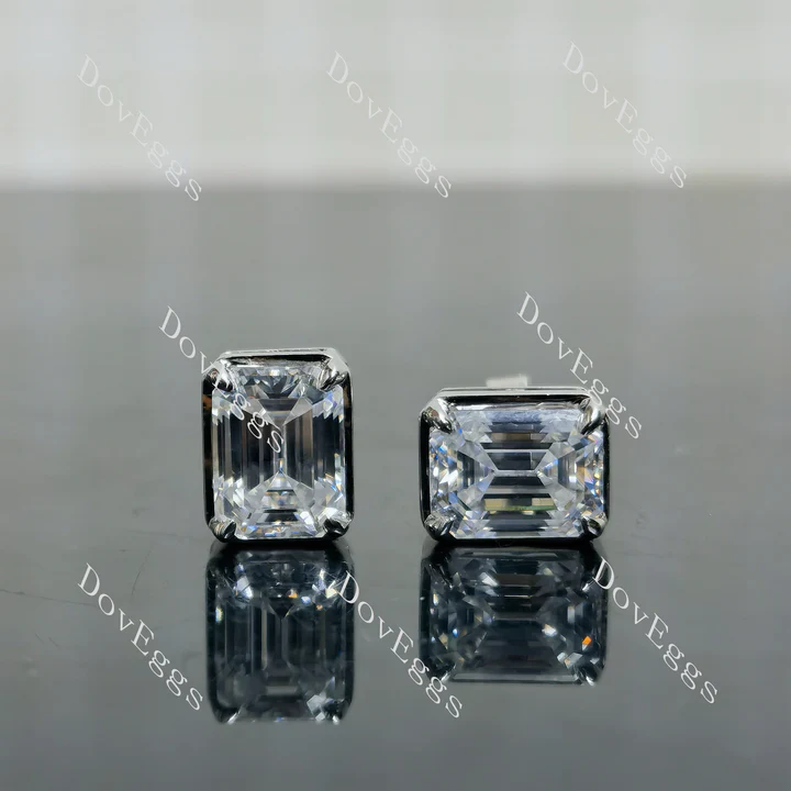 Doveggs solitaire stud earrings semi-mount only(Exclusively to DovEggs Stones)