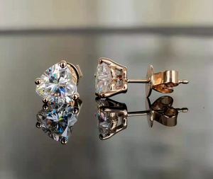 Doveggs solitaire stud earrings semi-mount only(Exclusively to DovEggs Stones)