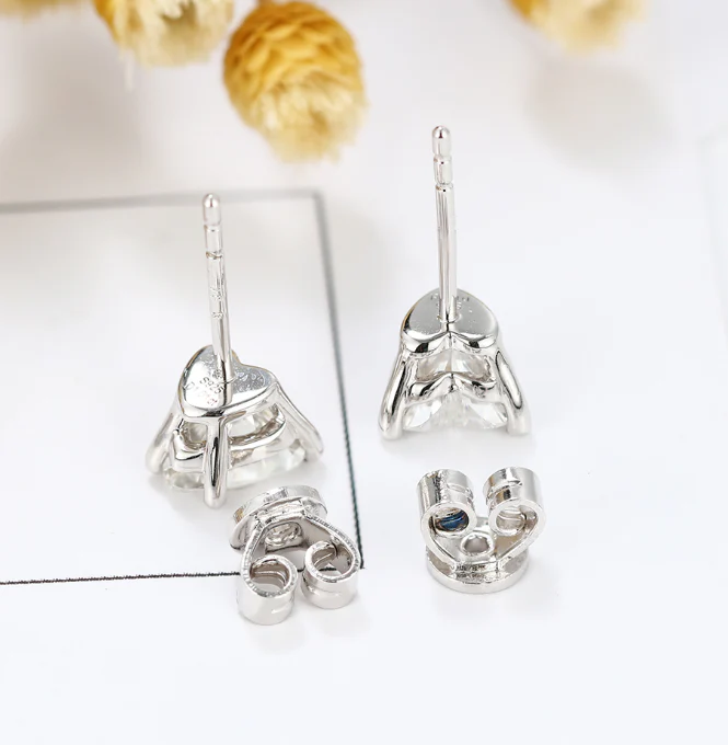 Doveggs solitaire stud earrings semi-mount only(Exclusively to DovEggs Stones)